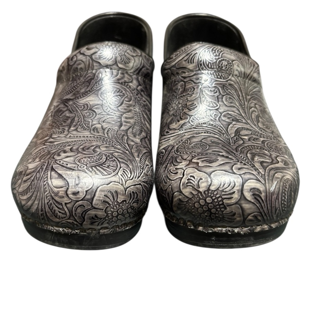Dansko Gray Patterned Clogs - image 5